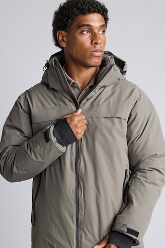 Men Dark Khaki Zipper