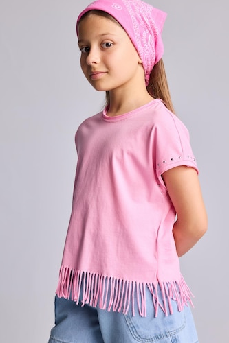 Young Girls - Teen Girls Pink Girl Cotton Short Sleeve T-Shirt