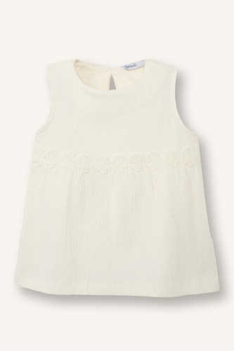 Baby Girl Crinkle Fabric Tank Top
