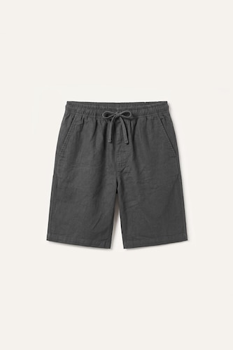 Relax Fit Elastic Tie Waist Shorts