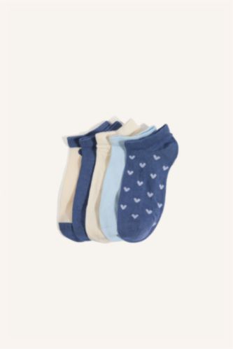 Young Girls - Teen Girls Blue Girl 5 Piece Short Socks