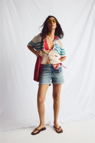 WOMAN Light Indigo Denim Shorts