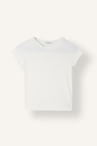 Fitted Crew Neck Short Sleeve T-Shirt