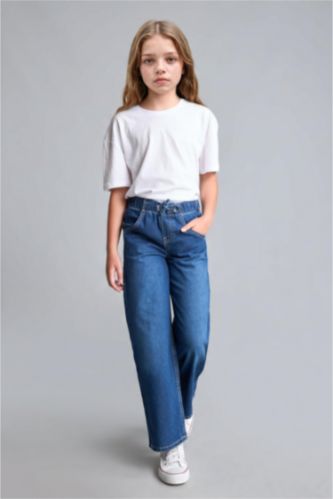 GIRLS & TEENS Blue Wide Leg Jeans