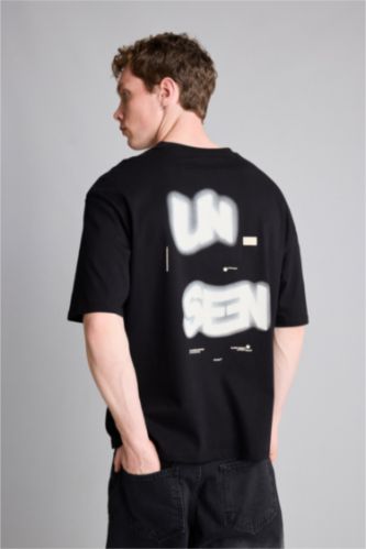 MAN Black Boxy Fit Short Sleeve T-Shirt