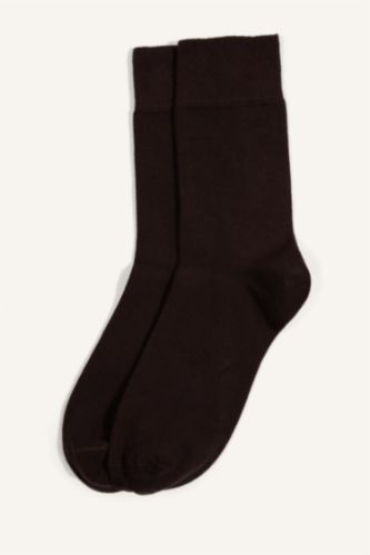 Erkek Kahve Pamuklu 2'Li Çorap