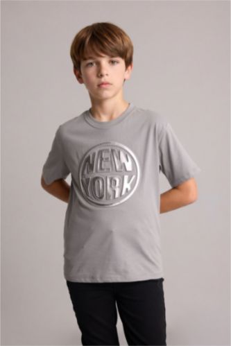 Young Boys - Teen Boys Grey Short Sleeve T-Shirt