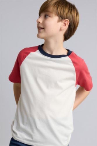 Young Boys - Teen Boys Light Bordeaux Boy Regular Fit Short Sleeve T-Shirt