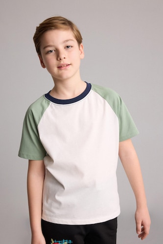 Young Boys - Teen Boys Light Green Boy New Regular Fit Crew Neck T-Shirt