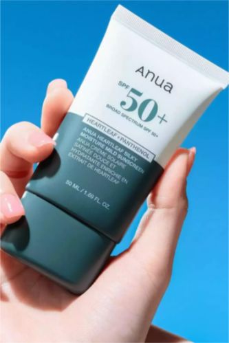 Kadın Beyaz Heartleaf Silky Moisture Sun Cream Cildi Sakin Tutan Ipeksi Dokulu Güneş Kremi 50ml