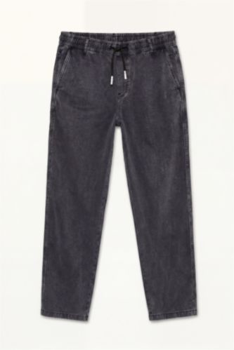 Men Anthracite Wide Leg Trousers
