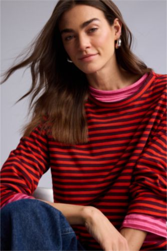 نساء أحمر Woman Long Sleeve T-Shirt