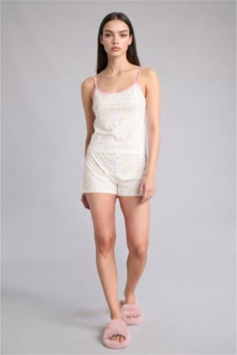 Kadın Ekru Regular Fıt Askılı 2'li Takım