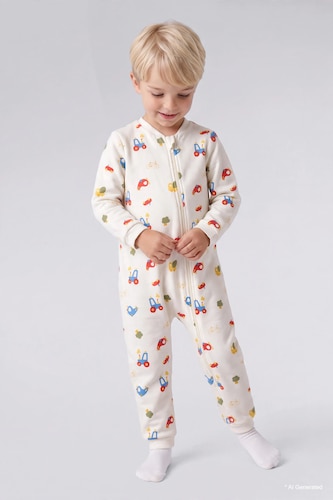 Baby Boys Ecru Jumpsuit