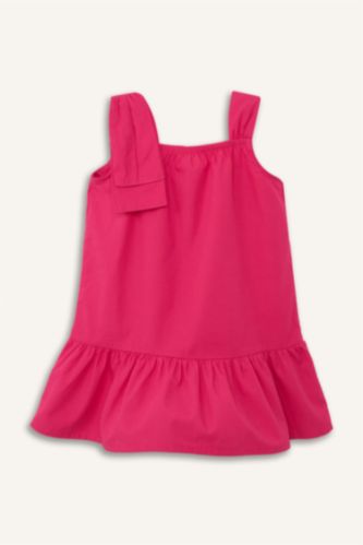 Kız Bebek Pembe Poplin Elbise