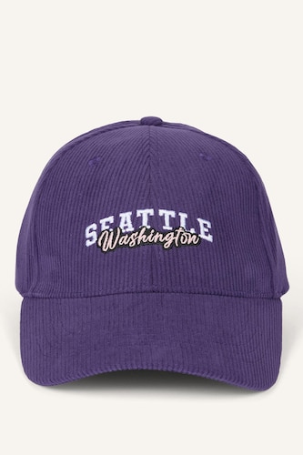 Woman Embroidered Corduroy Cap