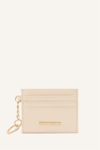WOMAN Beige Woman Business Card Wallet
