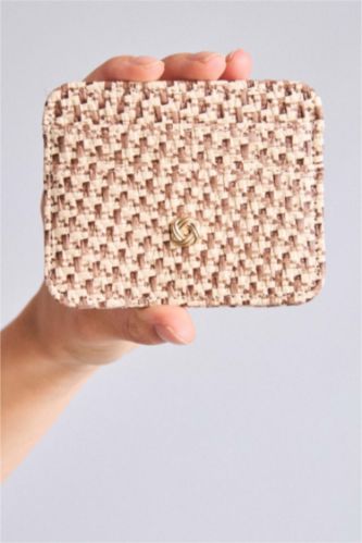 Women Beige Woman Business Card Wallet