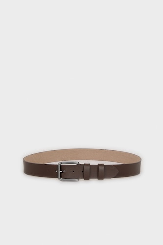Man Rectangular Hair Clip Faux Leather Denim Belt