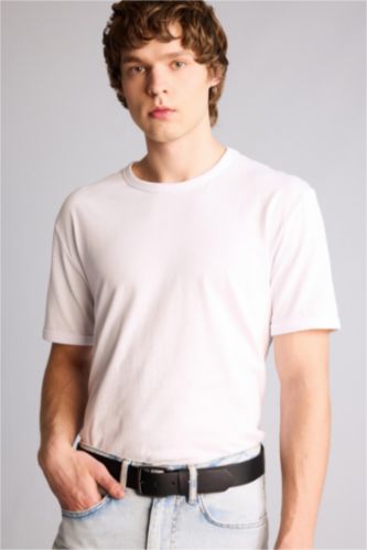 Erkek Siyah Erkek Dikdörtgen Toka Suni Deri Jean Kemeri