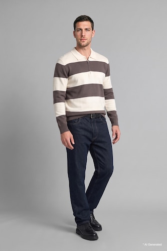 MAN Light Grey Standard Fit Knitwear Pullover