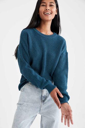 Basic Relax Fit Long Sleeve Knitwear Sweater