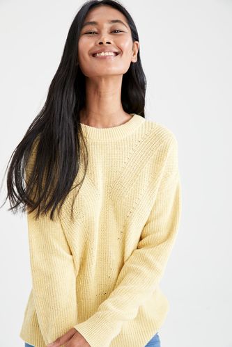 Basic Relax Fit Long Sleeve Knitwear Sweater