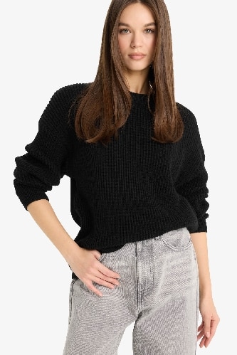 Regular Fit Bisiklet Yaka Kazak