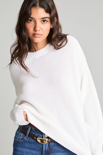 Woman Ecru Regular Fit Pullover