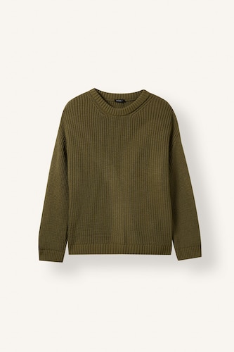 Regular Fit Crew Neck Knitted Pullover