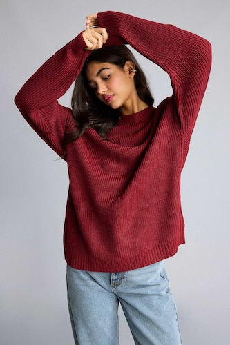 WOMAN Red Regular Fit Pullover