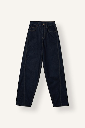Jean large à taille haute et jambes fuselées Coupe barrel