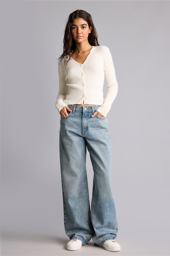 Әйелдерге Ашық Көк 90's Wide Leg джинс
