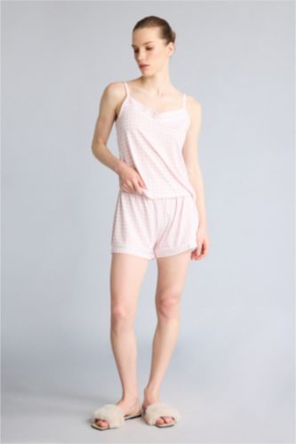 Kadın Açık Pembe Regular Fit 2'Li Pijama Takımı
