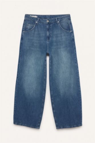 Men Dark Blue Baggy Fit Trousers