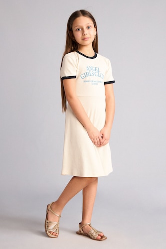 Young Girls - Teen Girls Ecru Girl Sleeveless Knitted Dress
