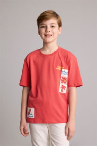 Boys & Teens Coral Boy Oversize Fit Short Sleeve T-Shirt