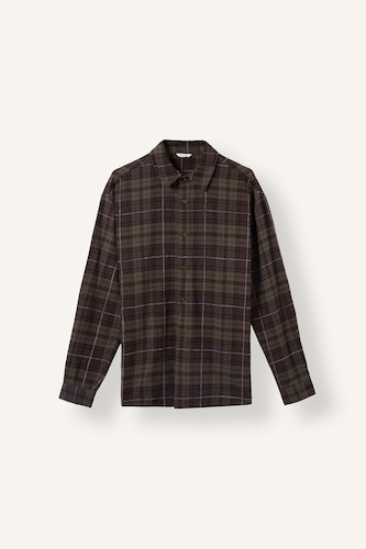 Men Purple Oversize Fit Flanel Long Sleeve Shirt