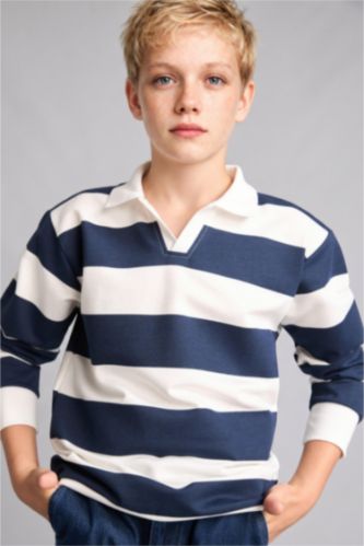 Erkek Çocuk - Genç Erkek Lacivert Regular Fit Sweatshirt Erkek Çocuk