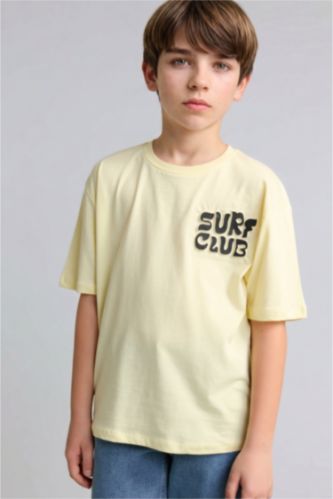 Мальчики и подростки Светло-желтый Boy Oversize Fit Short Sleeve T-Shirt