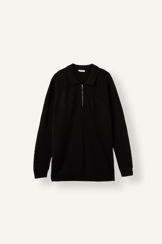 Men Black Standard Fit Knitwear Pullover
