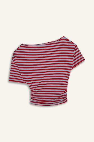 Afra x Defacto Loose Fit Off-Shoulder T-Shirt