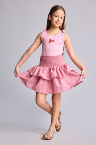 Young Girls - Teen Girls Dark Rose Girl Regular Fit Skirt