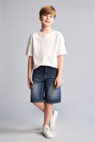 GARÇONS Bleu Short en jean Coupe carpenter pour garçon