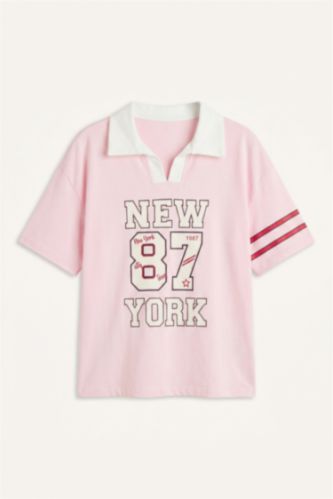 Young Girls - Teen Girls Light Pink Slogan Short Sleeve T-Shirt