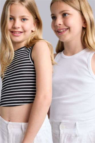 Young Girls - Teen Girls Violet Beyaz Girl 2 piece Ribana Tank Top