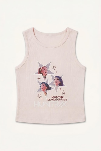 Girl Ribana Crew Neck Kpop Demon Hunters Tank Top