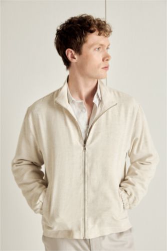 Erkek Bej Regular Fıt Mont