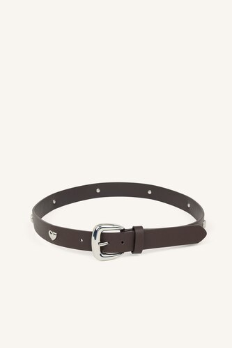 Woman Rectangle Clasp Faux Leather Jean Belt
