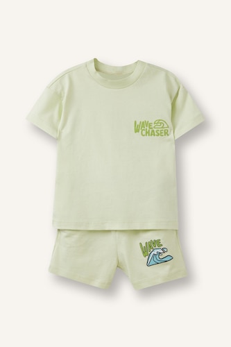 Baby Boy 2 piece Oversize Fit Crew Neck Set